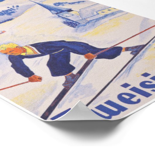 Zweisimmen Zwitserland  skireisposter Poster (Hoek)