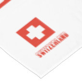 Zweizer Vlag en Zwitserland Persoonlijk Tafelkleed (Gekanteld)