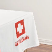 Zweizer Vlag en Zwitserland Persoonlijk Tafelkleed (Voorbeeld)