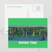 ZWELTIJD - Briefkaart Golf Uitnodigen (Voorkant / Achterkant)