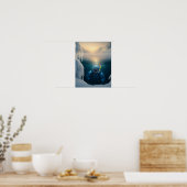 Zwem als de vissen in de winter poster (Keuken)