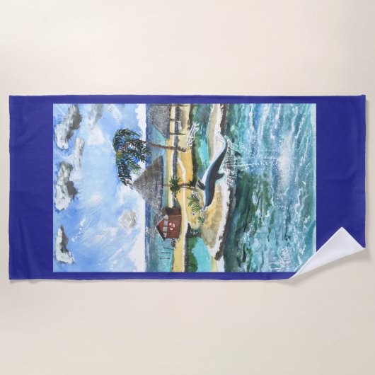 Zwem altijd met een maatje strandlaken (Voorkant)