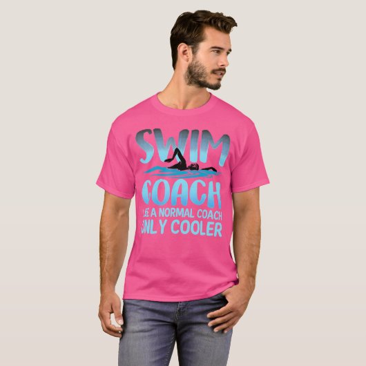 Zwem Coach Gift Voor Mannen Vrouwen Grappige Zwemb T-shirt (Voorkant volledig)