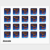 Zwem Coaches Rock!! Vierkante Sticker (Vel)