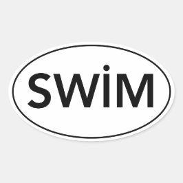"ZWEM" euro auto Sticker