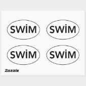 "ZWEM" euro auto Sticker (Vel)