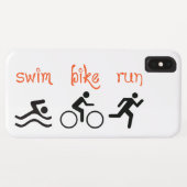 Zwem Fiets Ren Case-Mate iPhone Case (Achterkant (horizontaal))