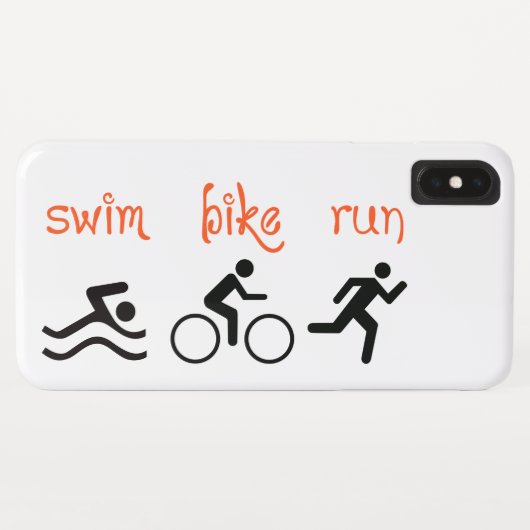 Zwem Fiets Ren Case-Mate iPhone Case (Achterkant (horizontaal))