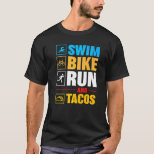 Zwem Fiets Ren & Tacos Kleding T-shirt