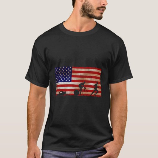 Zwem Fiets Ren Triatlon Tri Uitrusting T-shirt (Voorkant)