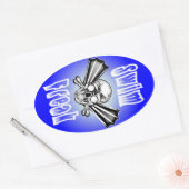 Zwem Freak Ovale Sticker (Envelop)