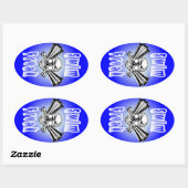 Zwem Freak Ovale Sticker (Vel)