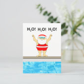 Zwem Kerstmis Briefkaart (Staand voorkant)