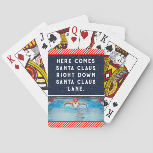 Zwem Kerstmis Pokerkaarten