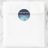 Zwem Kerstmis Ronde Sticker (Tas)