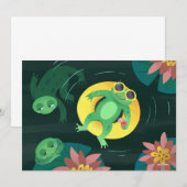 Zwem kikker gele zonnebril doe-het-zelf blanco kaart (Voorkant / Achterkant)