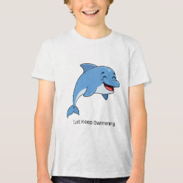 Zwem Maar Door Dolfijn Kinderen T-shirt – Mooie Oc