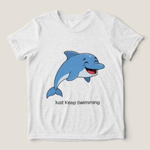 Zwem Maar Door Dolfijn Kinderen T-shirt – Mooie Oc