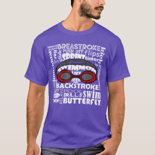 Zwem Moeder Zwemmer Grappig Zwemmen Sport Bril Pra T-shirt