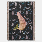 Zwem op walvis vriend deken (Voorkant Verticaal)