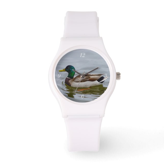 Zwem Wilde Eend Zwem Horloge (Voorkant)