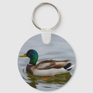 Zwem Wilde Eend Zwem Sleutelhanger