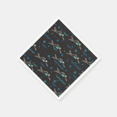 Zwem Zwemmen Zwemmers Patroon Zwart Ver Servet (Hoek)