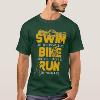 Zwemaandrijving met triathlon t-shirt