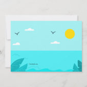 Zwemalligator Birthday Party Kaart (Achterkant)