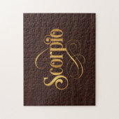 Zwematisch Manuscript Zodiac Sign Scorpio Gold op  Legpuzzel (Verticaal)