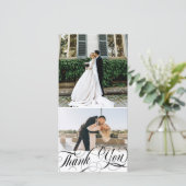 Zwematisch script bedankt 2 bruiloft foto's (Staand voorkant)