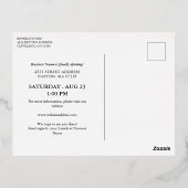 Zwematisch script & Gold Foil Confetti Grand Openi Folie Uitnodiging Briefkaart (Achterkant)