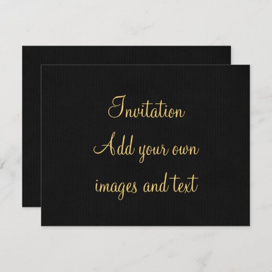 Zwematisch script Zodiac Sign Libra Gold op Black Kaart (Voorkant / Achterkant)