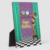  zwembaar Funky Veranderde Art Birthday Fotoplaat (Zijkant)