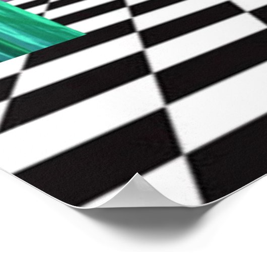  zwembaar Funky Veranderde Art Birthday Poster (Hoek)