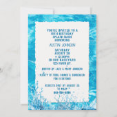 Zwembad 10e Verjaardag Feest Uitnodiging (Achterkant)