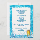 Zwembad 21e Verjaardagsfeestuitnodiging Kaart (Achterkant)