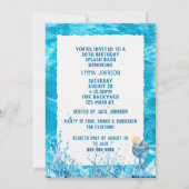 Zwembad 30e Verjaardagsfeestje Uitnodigen Kaart (Achterkant)