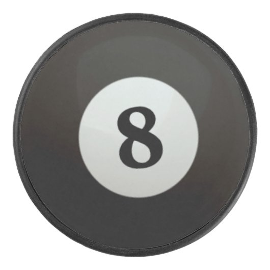 Zwembad 8 Ball Biljart Hockey Puck (Voorkant)