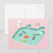 zwembad aankondigingskaart (Voorkant / Achterkant)