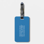 Zwembad Aqua Blauw Bagagelabel (Achterkant verticaal)