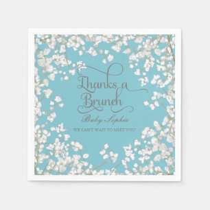 Zwembad Baby shower Decor Babys Ademkrans Bloemen Servetten