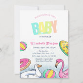 Zwembad Baby Shower Kaart (Voorkant)