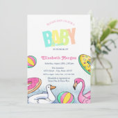 Zwembad Baby Shower Kaart (Staand voorkant)