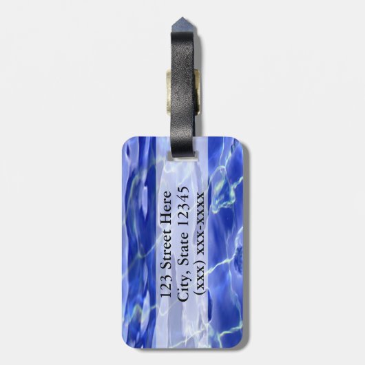 zwembad bagagelabel (Achterkant verticaal)