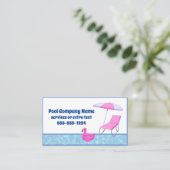 Zwembad Bedrijf Water en Floatie Visitekaartje (Staand voorkant)