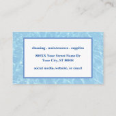 Zwembad Bedrijf Water en Floatie Visitekaartje (Achterkant)