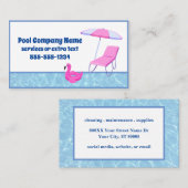 Zwembad Bedrijf Water en Floatie Visitekaartje (Voorkant / Achterkant)