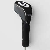 Zwembad Biljart 8 Bal Naam Zwart Golfheadcover (Schuin)