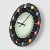 Zwembad (biljart) Cue Ball Clock Grote Klok (Hoek)